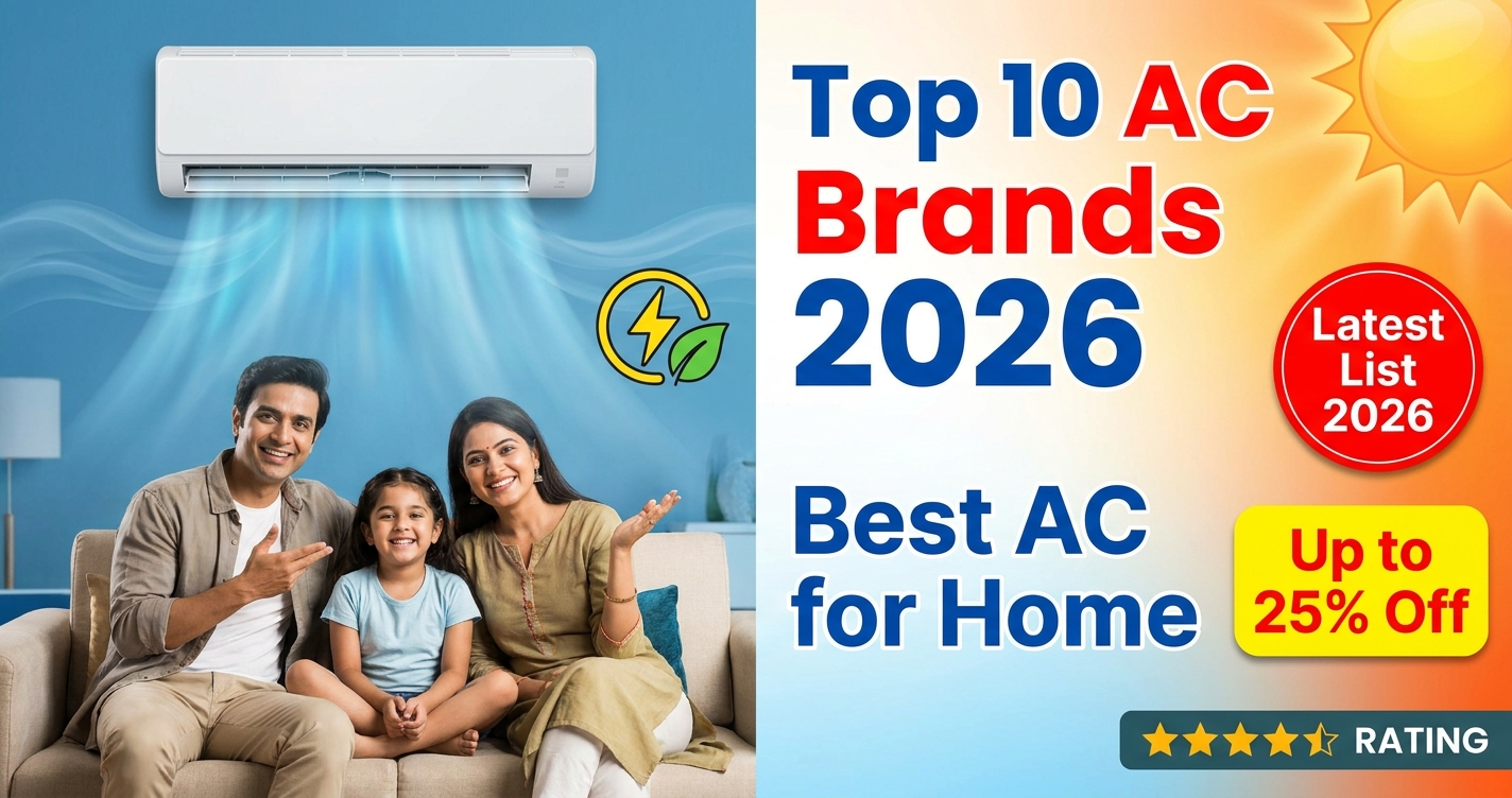 Top 10 AC Brands in India 2026 best split and 1.5 ton AC for home